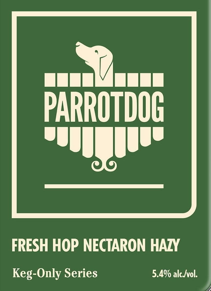 1L Glass SWAPPA Flagon of Parrotdog 'Nectaron Hazy' Keg-Only Series Fresh Hop 5.4%