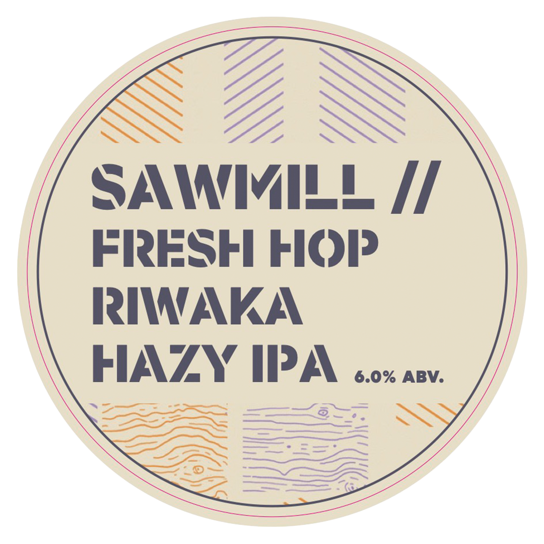 1L Glass SWAPPA Flagon of Sawmill 'Riwaka' Fresh Hop Hazy IPA 6.0%